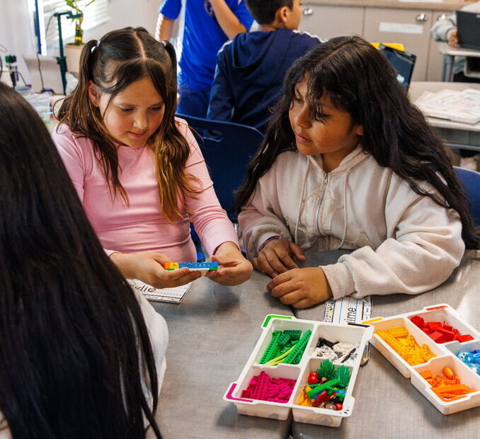 Students work on a STEM activity at Youth Power Elementary Summer Camp in Eagle County Colorado